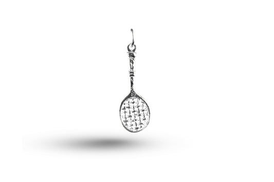 White gold Tennis Racket charm.