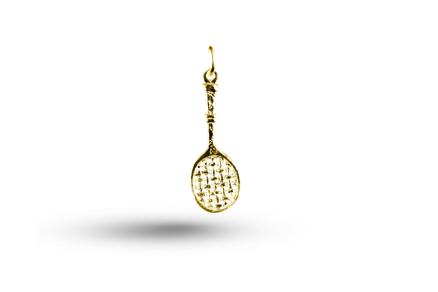 Yellow gold Tennis Racket charm.