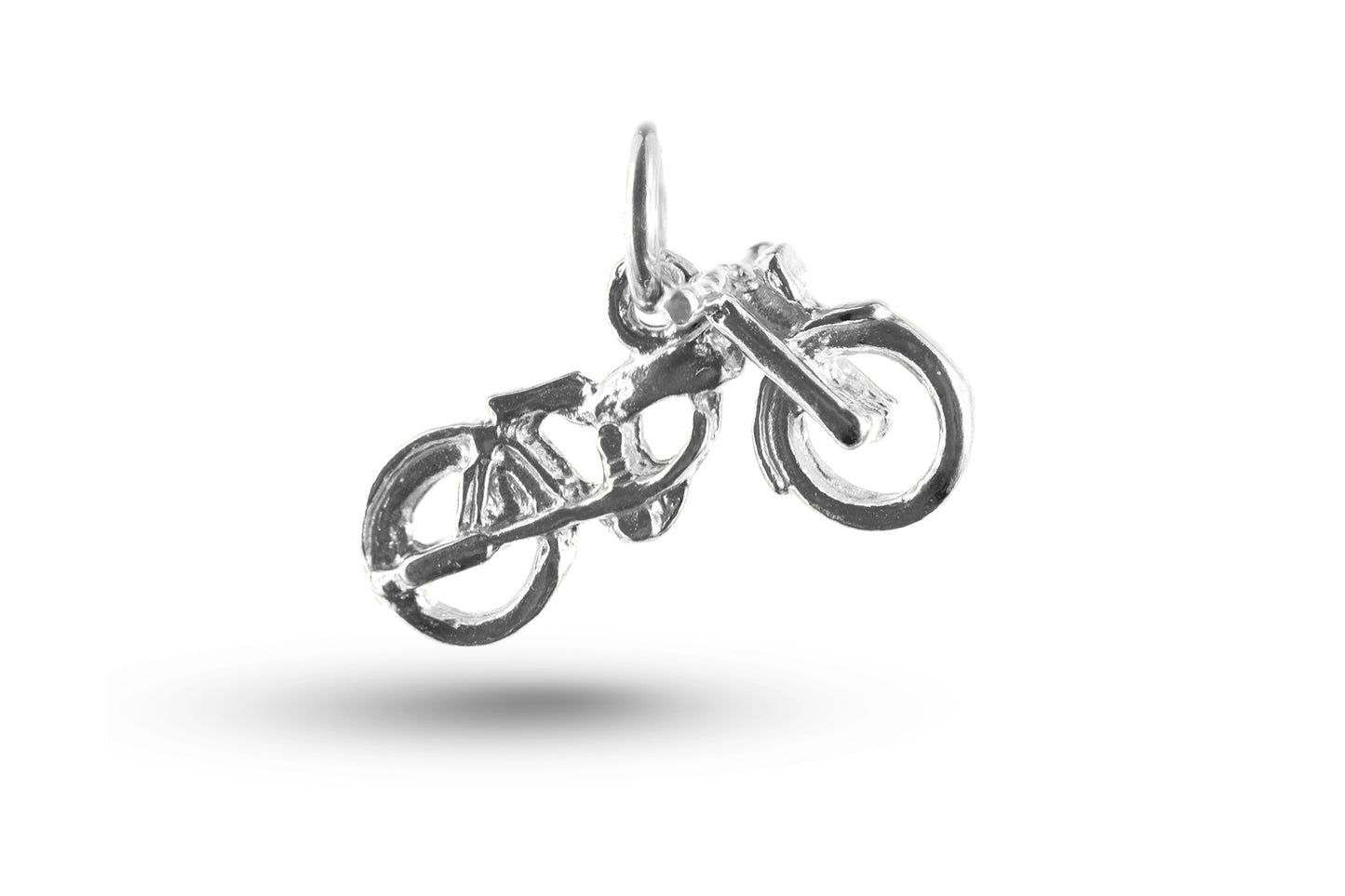 White gold Motorbike charm.