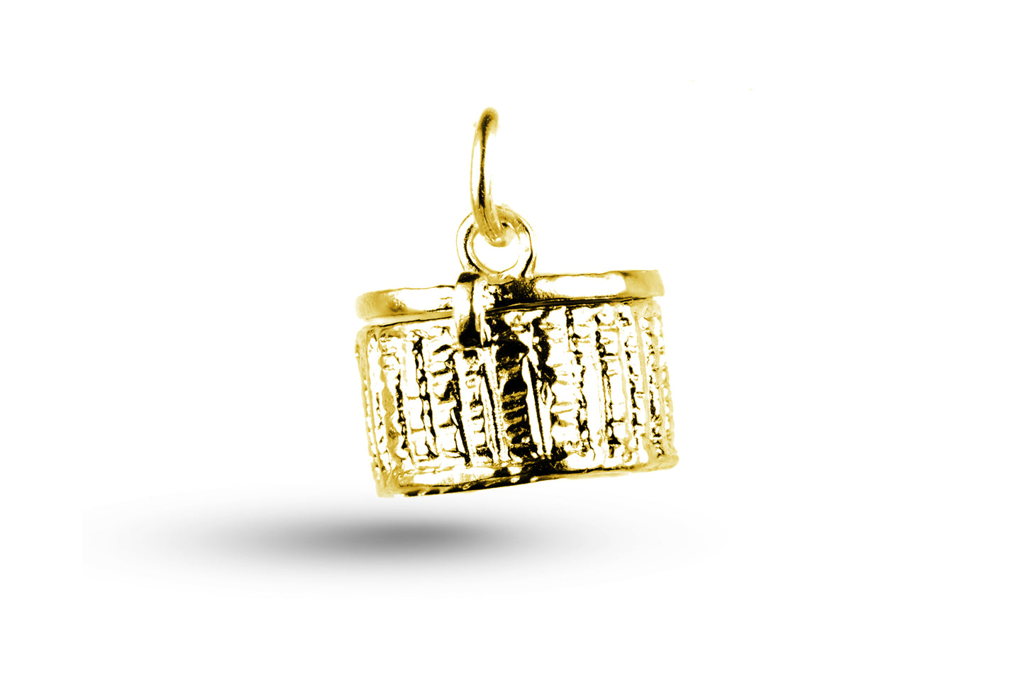 Yellow gold Fishing Creel charm.