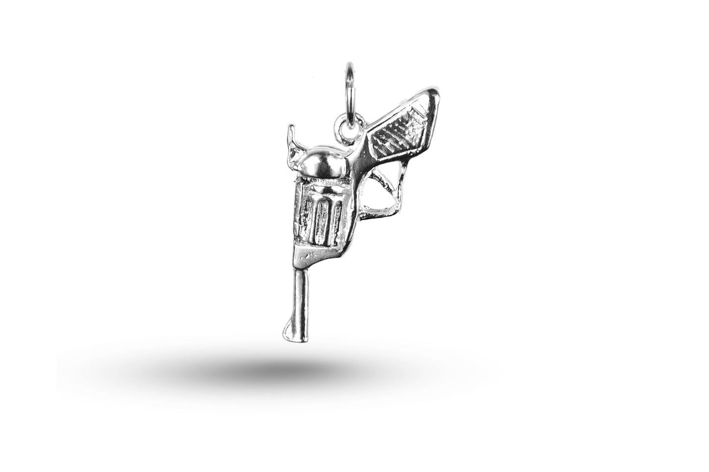 White gold Revolver charm.