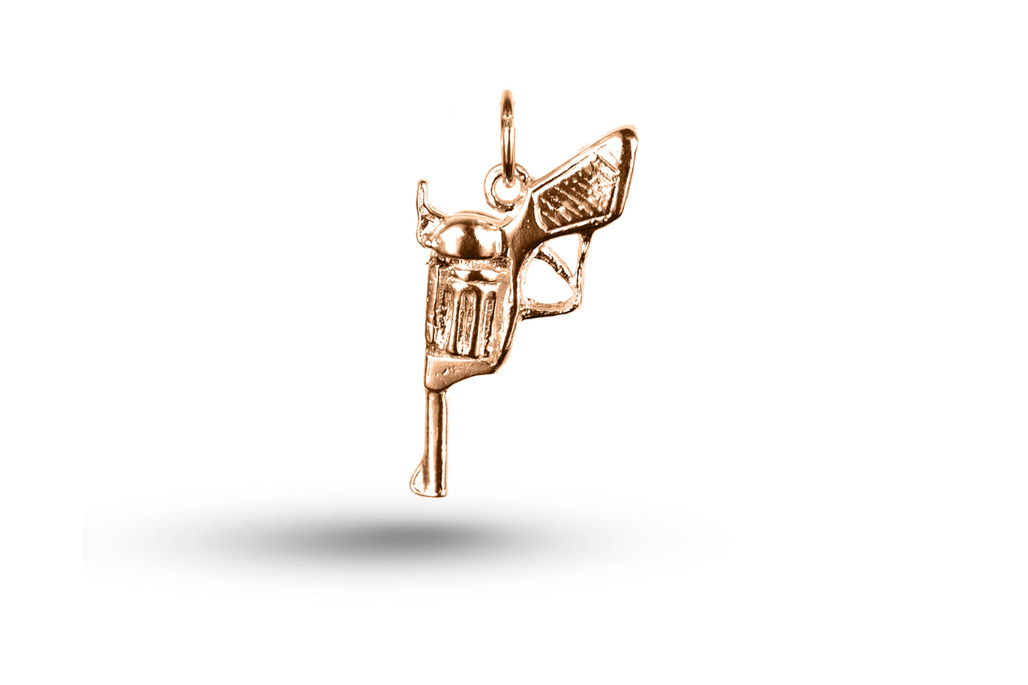 Rose gold Revolver charm.