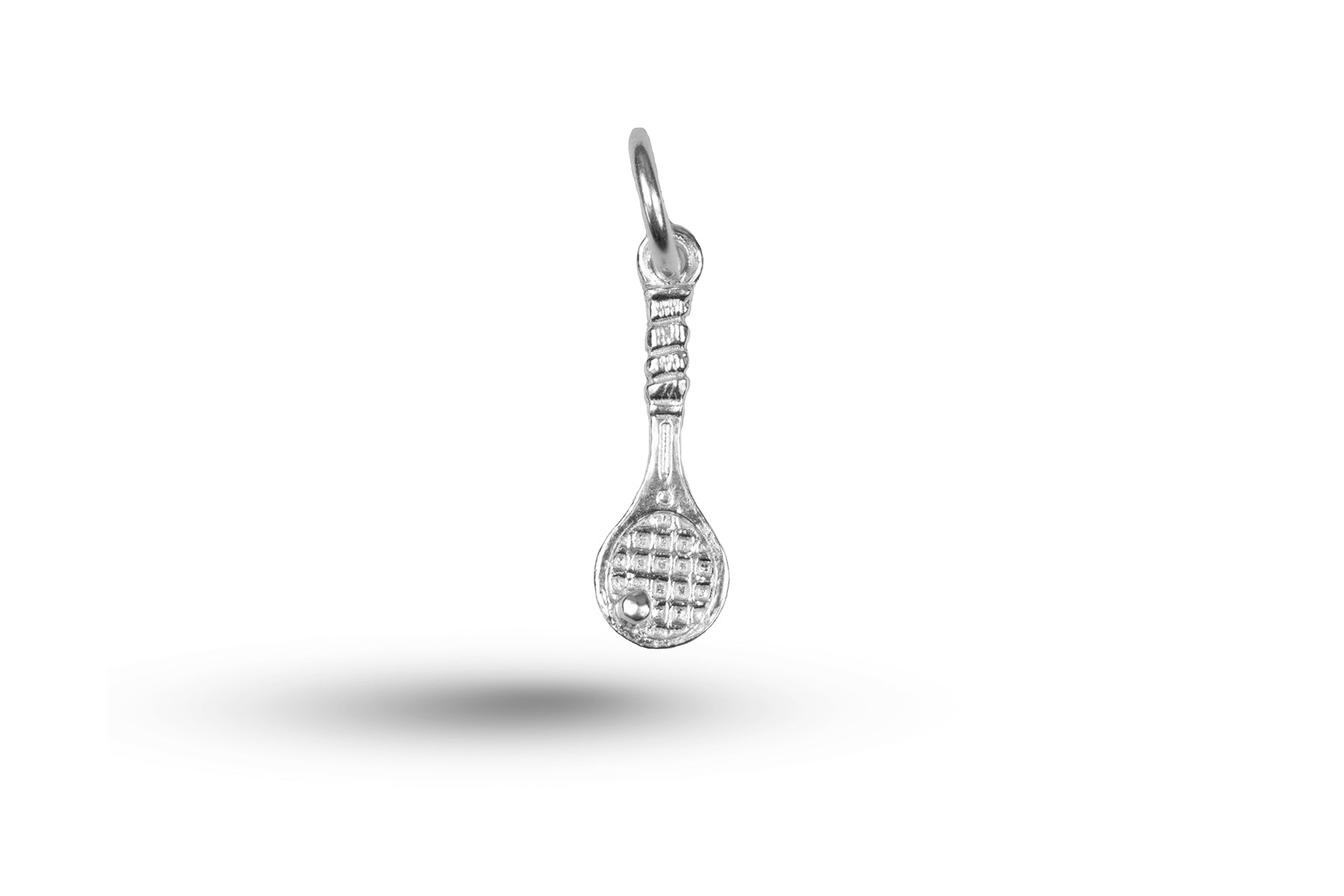White gold Tennis Racket charm.