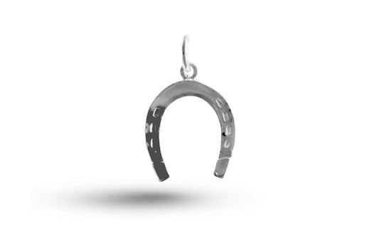 White gold Heavy Horseshoe charm.