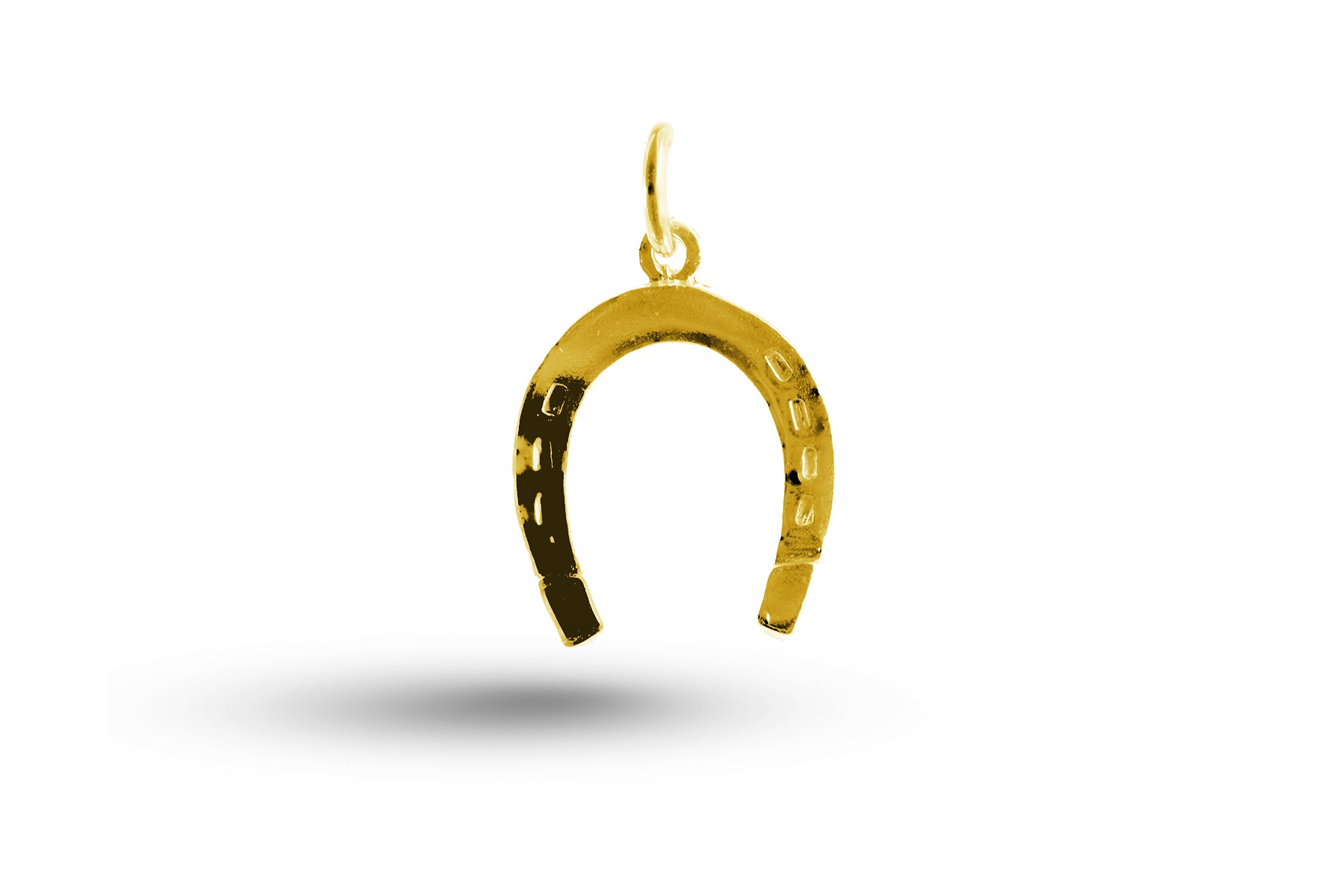 Yellow gold Heavy Horseshoe charm.
