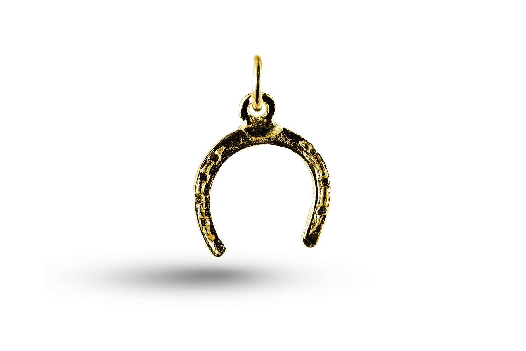 Yellow gold Horseshoe charm.