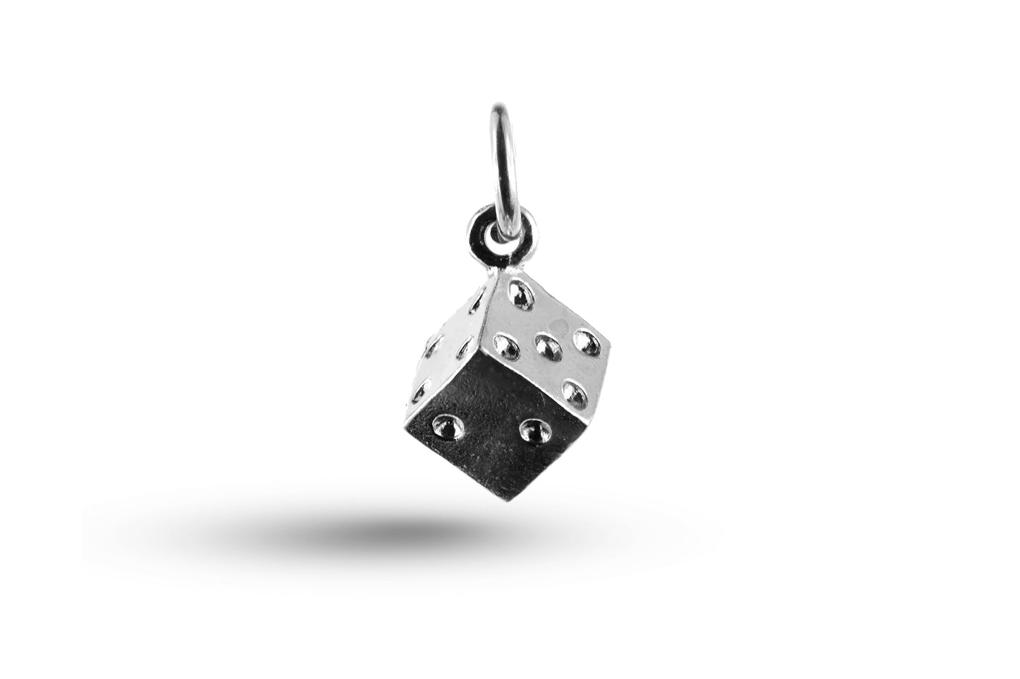 White gold Dice charm.