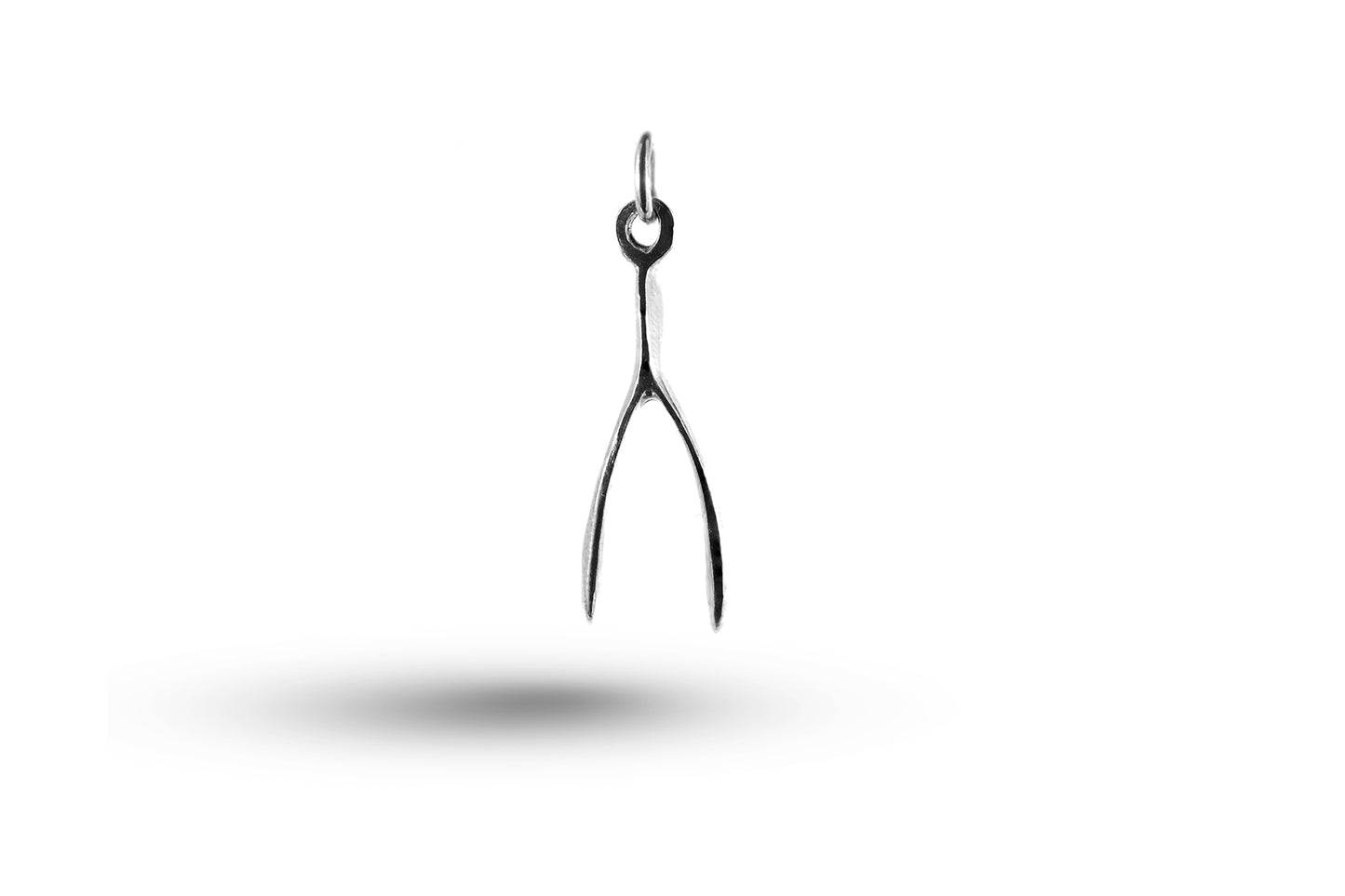 White gold Wishbone charm.