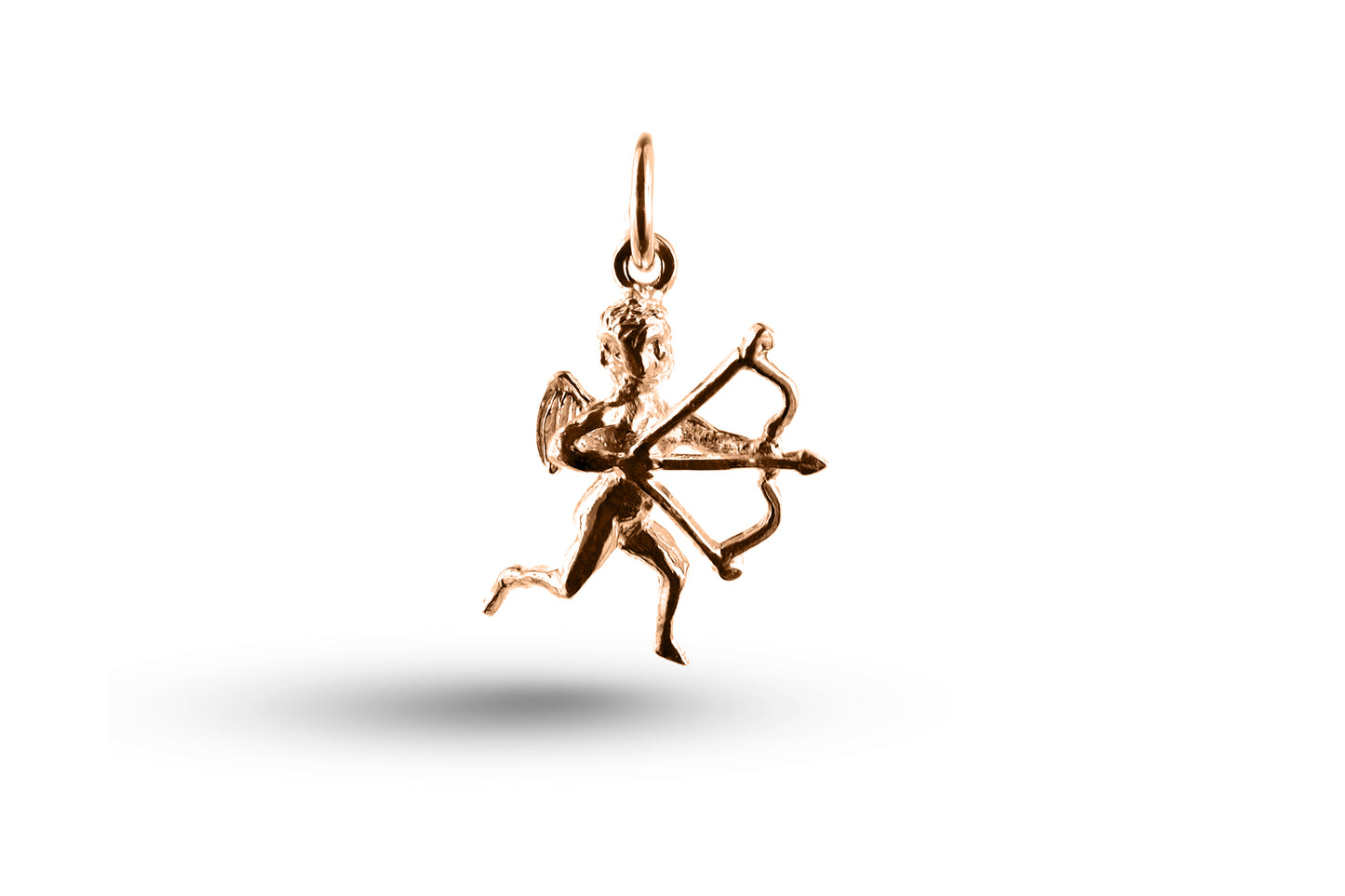 Rose gold Flying Cupid charm.