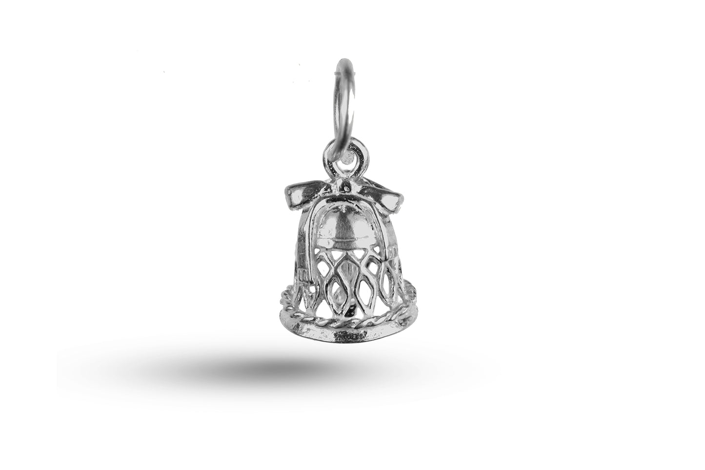 White gold Wedding Bell charm.