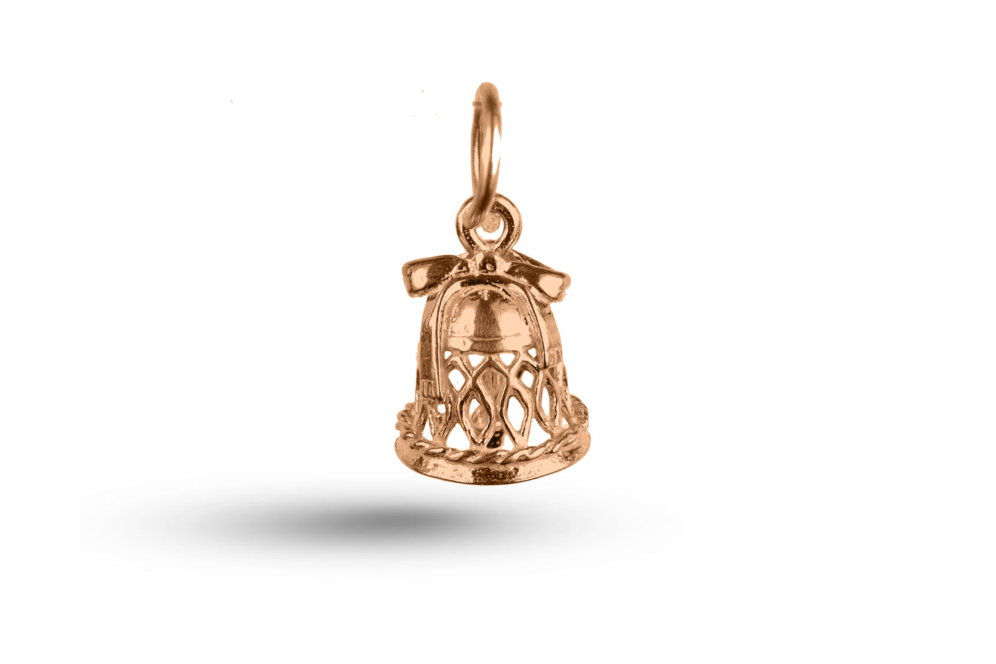 Rose gold Wedding Bell charm.