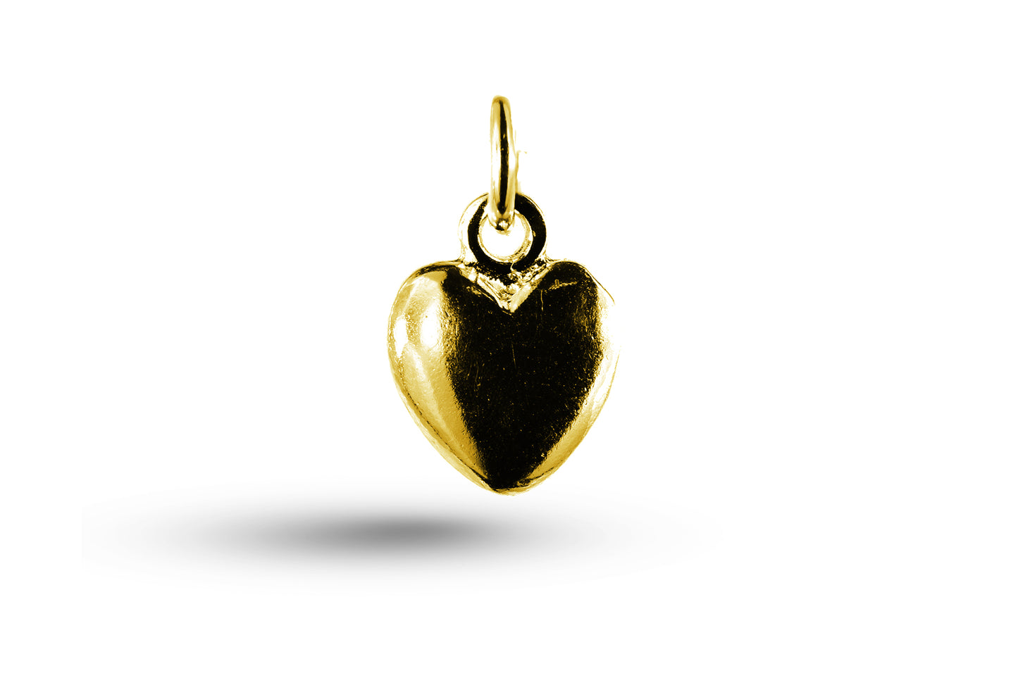 Yellow gold Plain Heart charm.