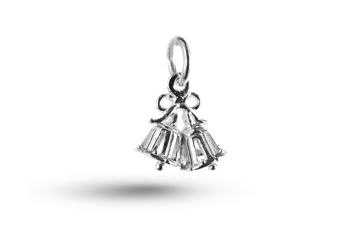 White gold Wedding Bells charm.