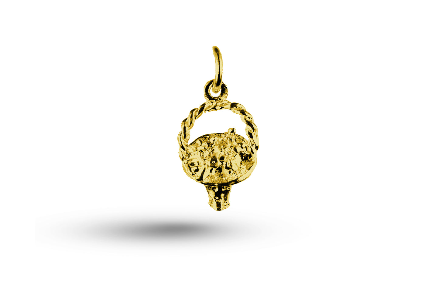 Yellow gold Flower Basket charm.