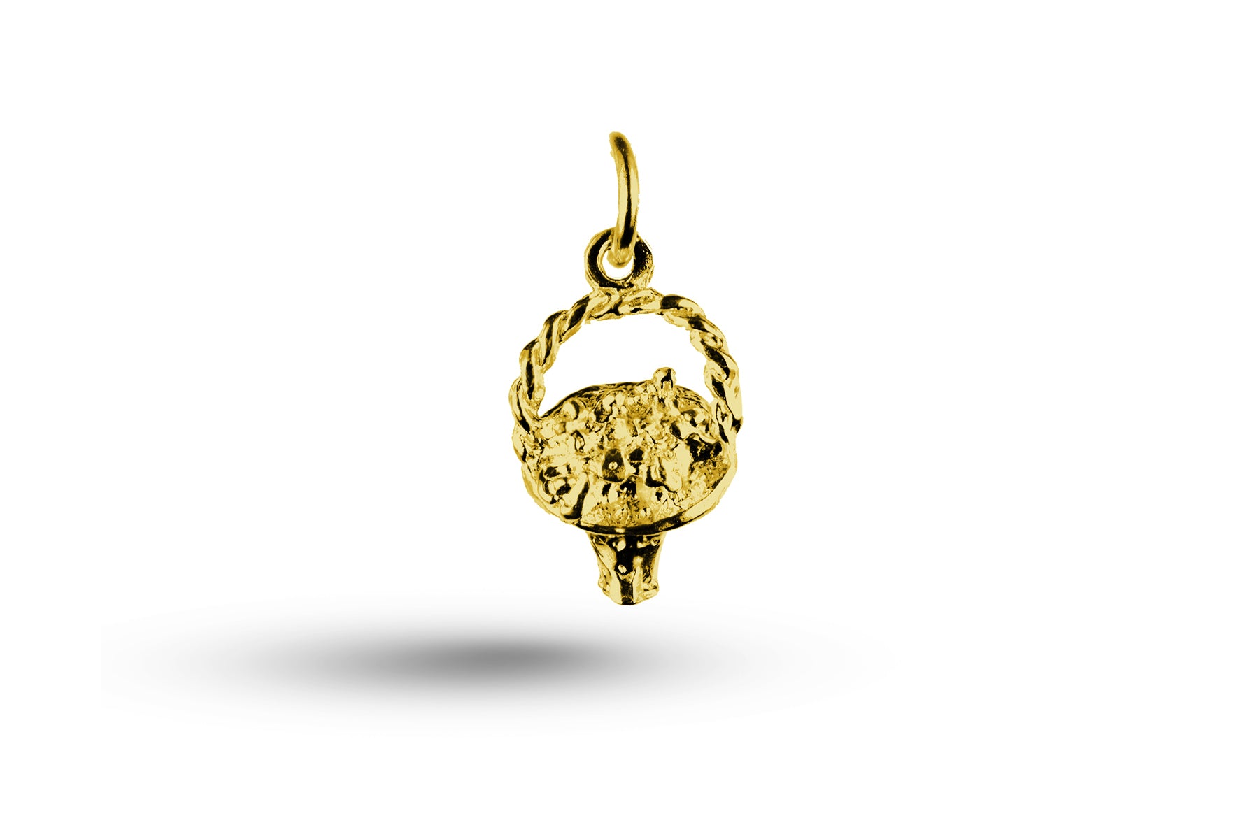 Yellow gold Flower Basket charm.