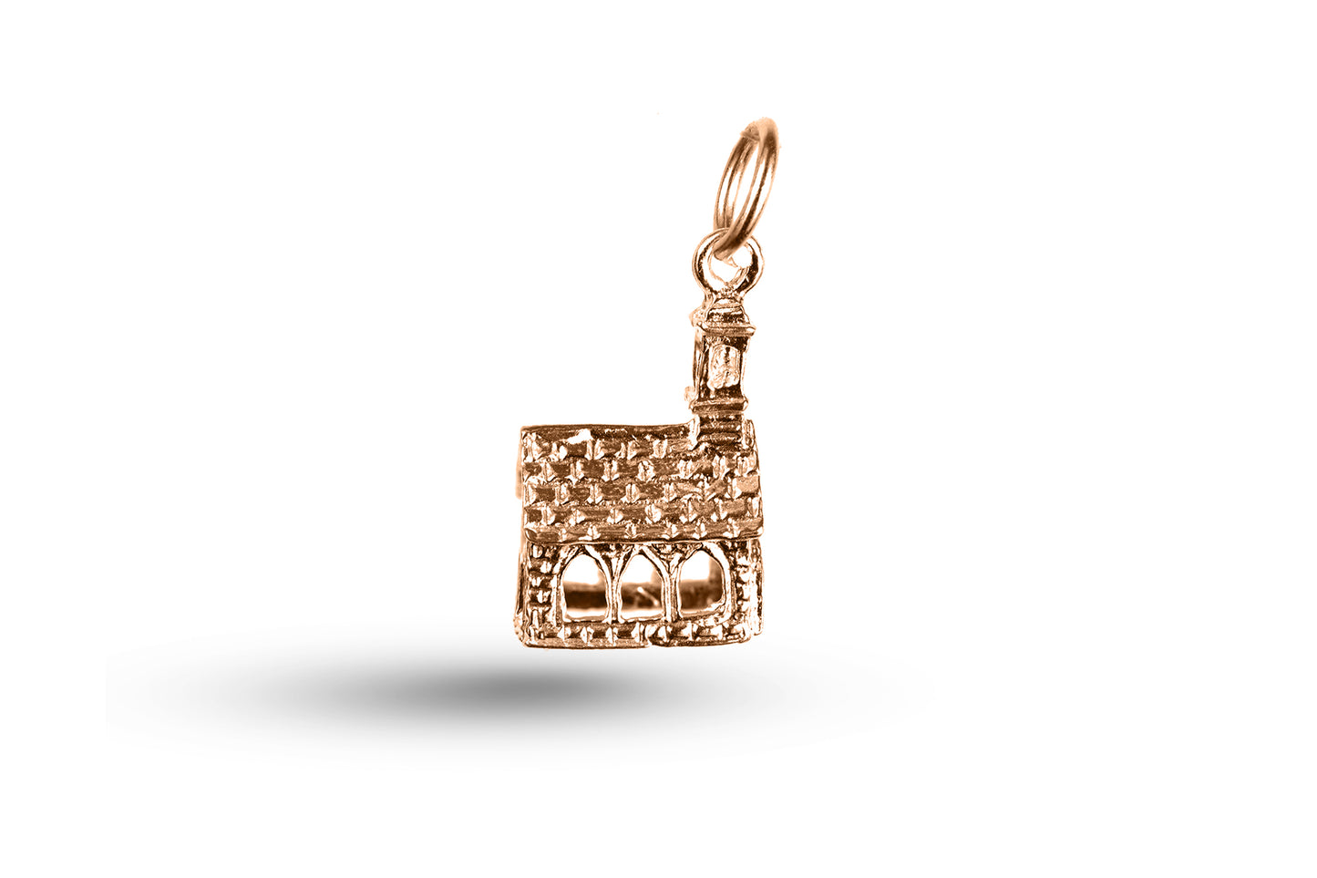 Rose gold Hollow Church charm.