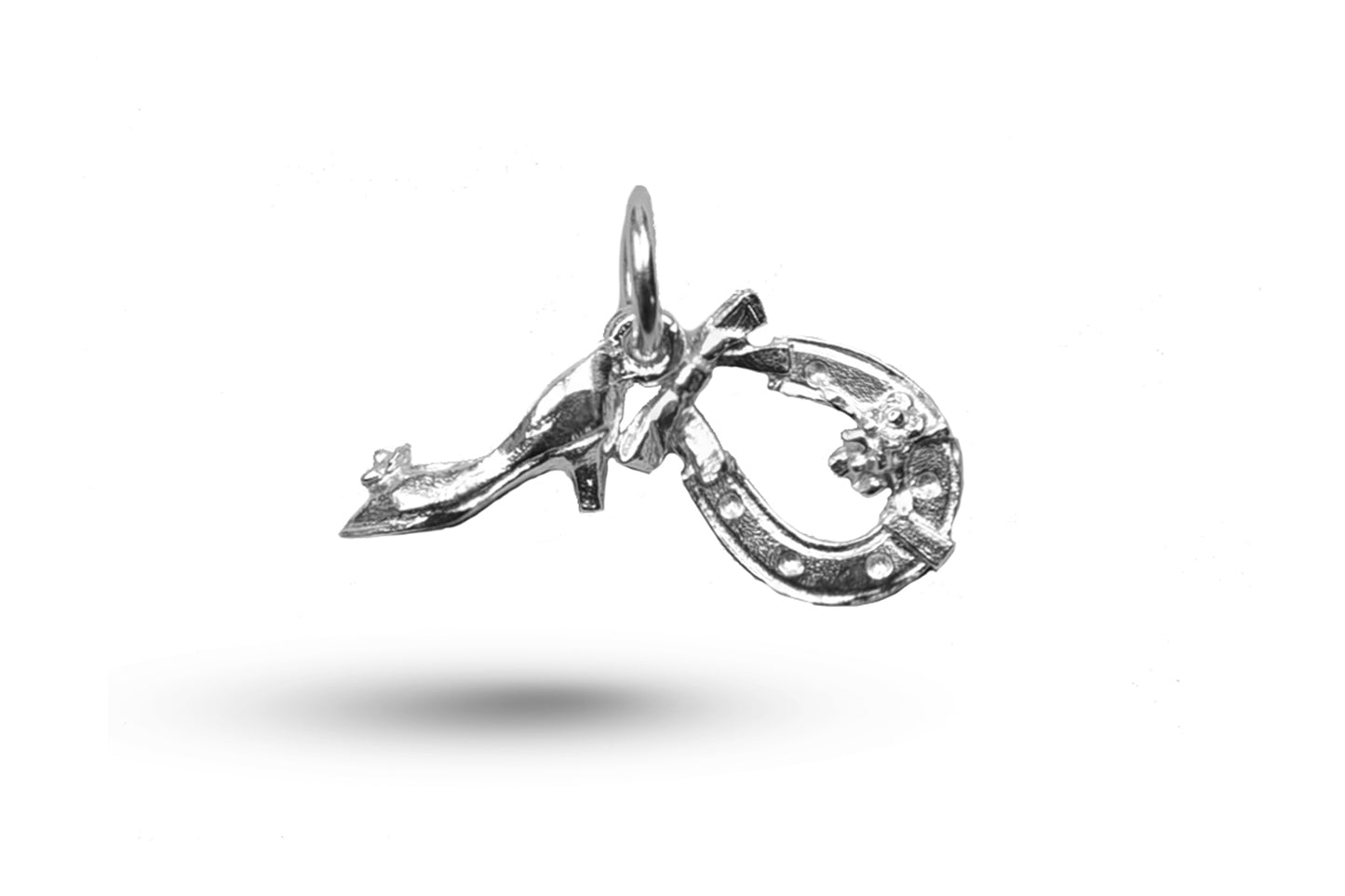 White gold Ring and Wedding Set charm.