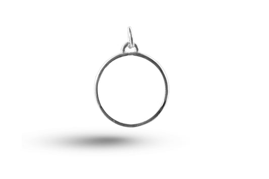 Luxury white gold Charm Ring charm.