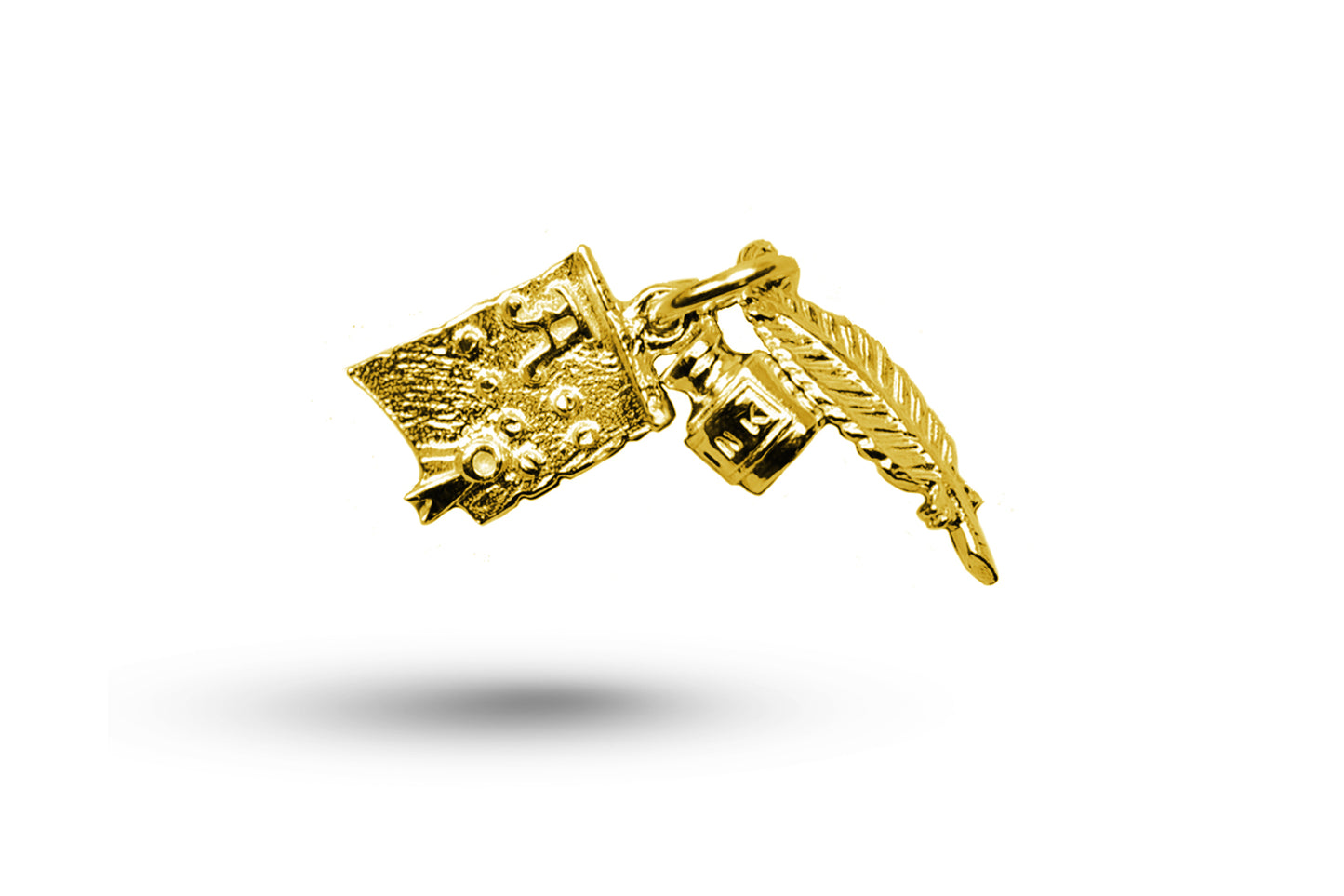 Yellow gold Writing Set charm.