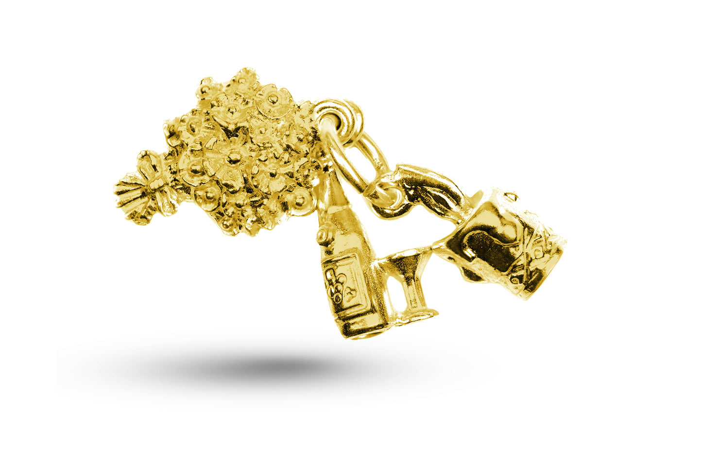 Luxury yellow gold Celebration Set charm.