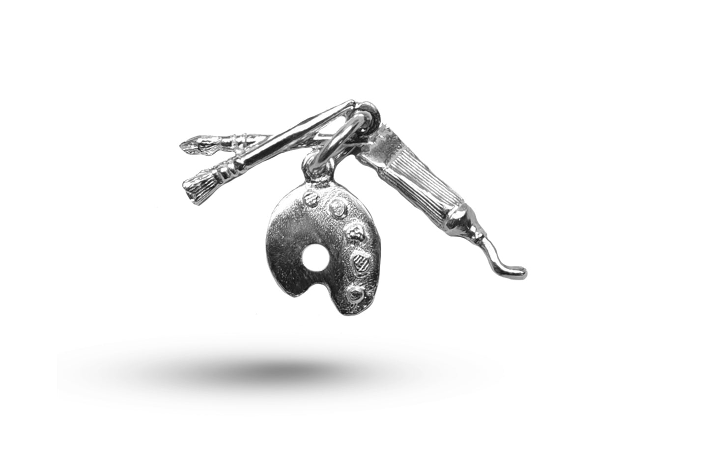 Luxury white gold artist set charm.