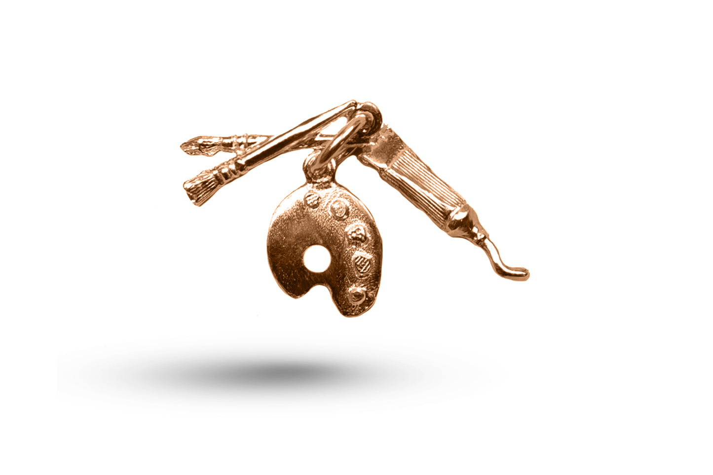 Luxury rose gold artist set charm.