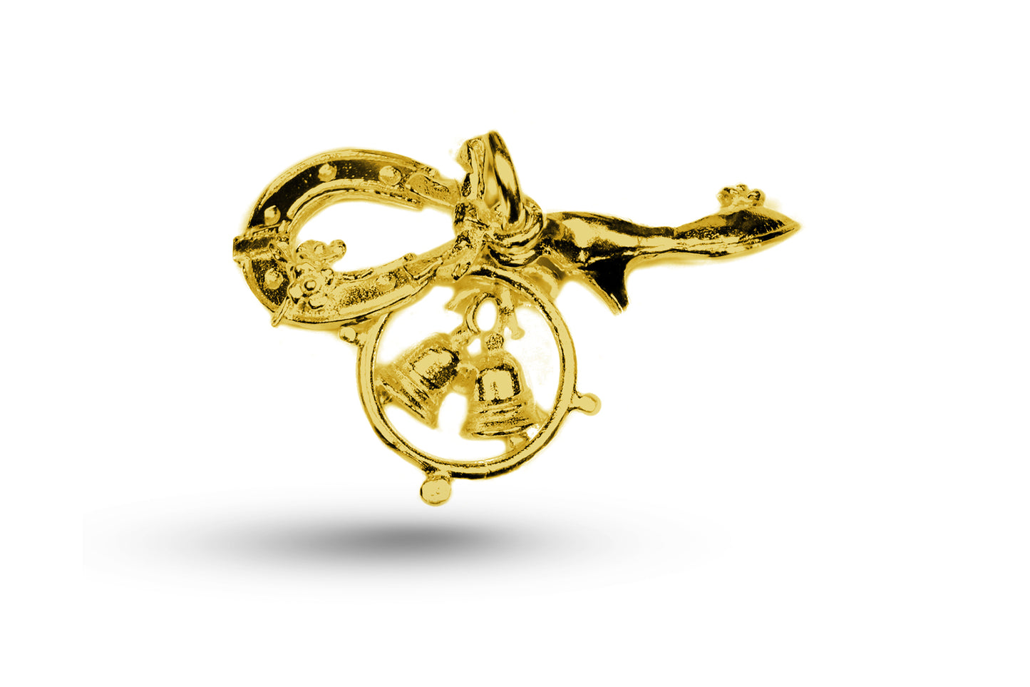 Yellow gold Wedding Set charm.