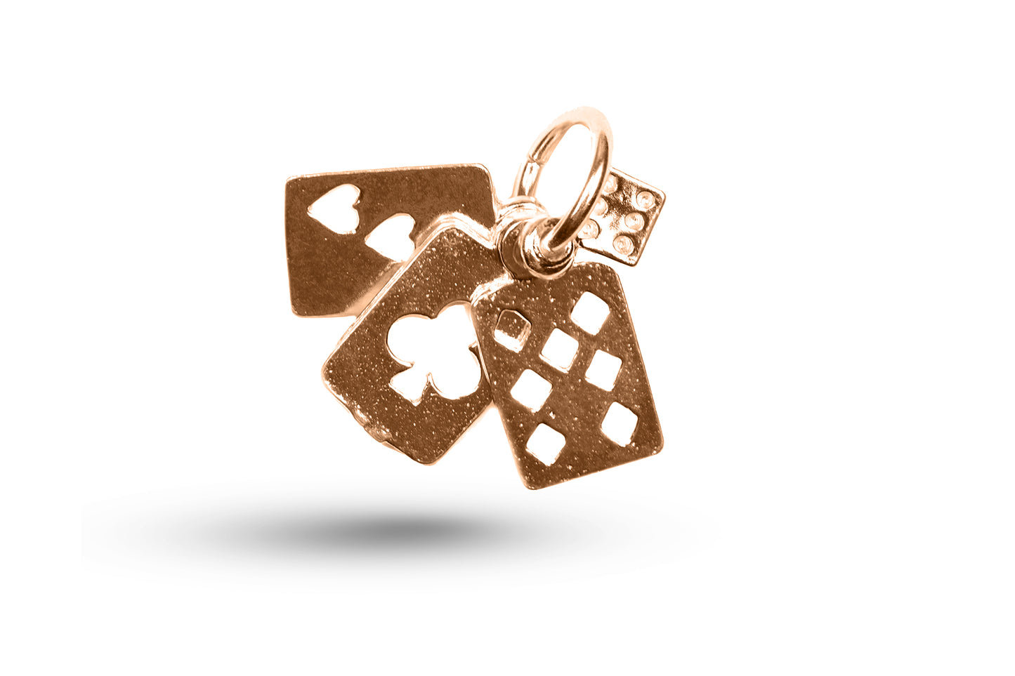 Rose gold Gambling Set charm.