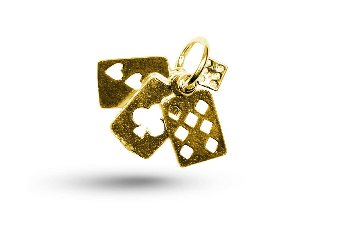 Yellow gold Gambling Set charm.