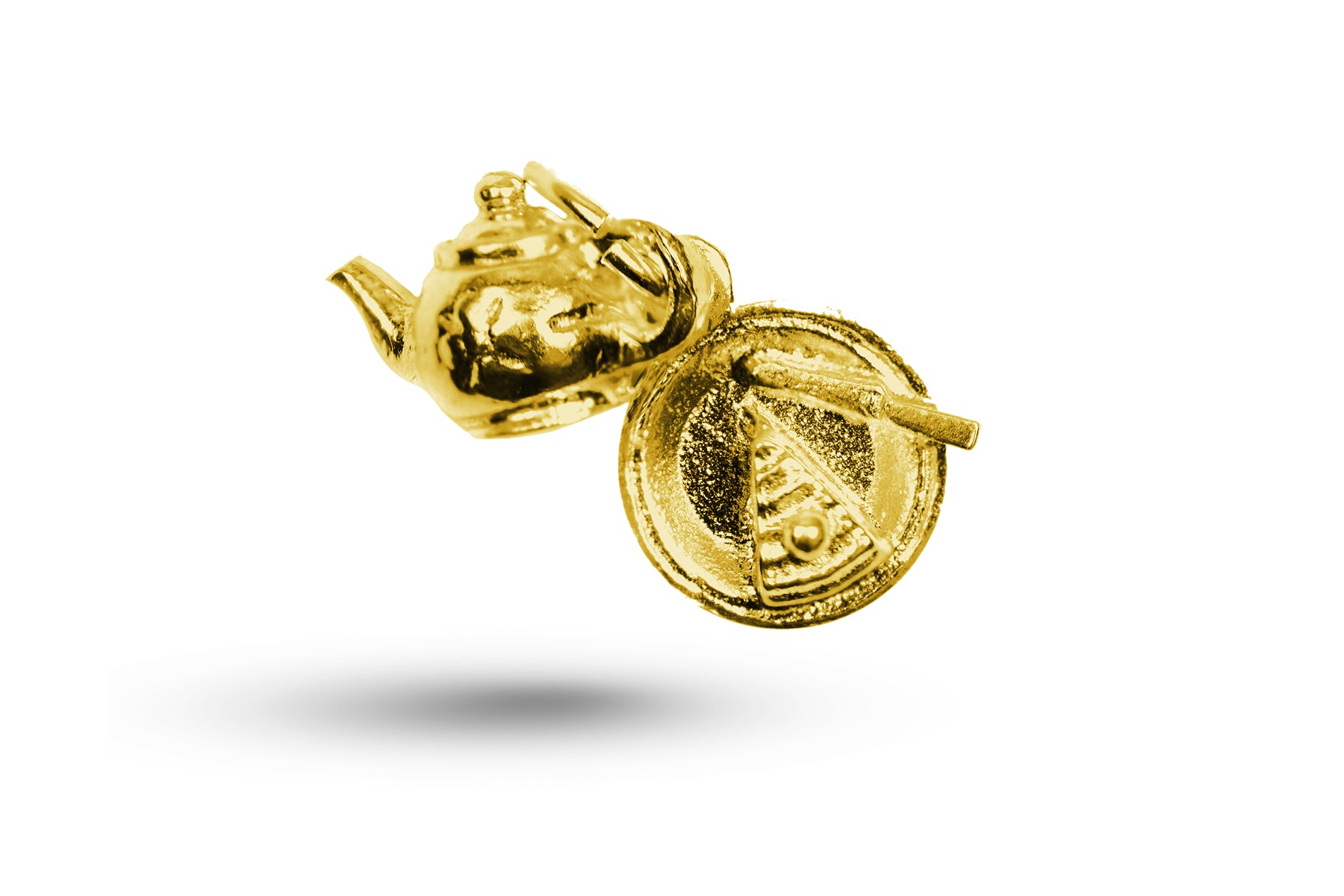 Yellow gold Tea Set charm.