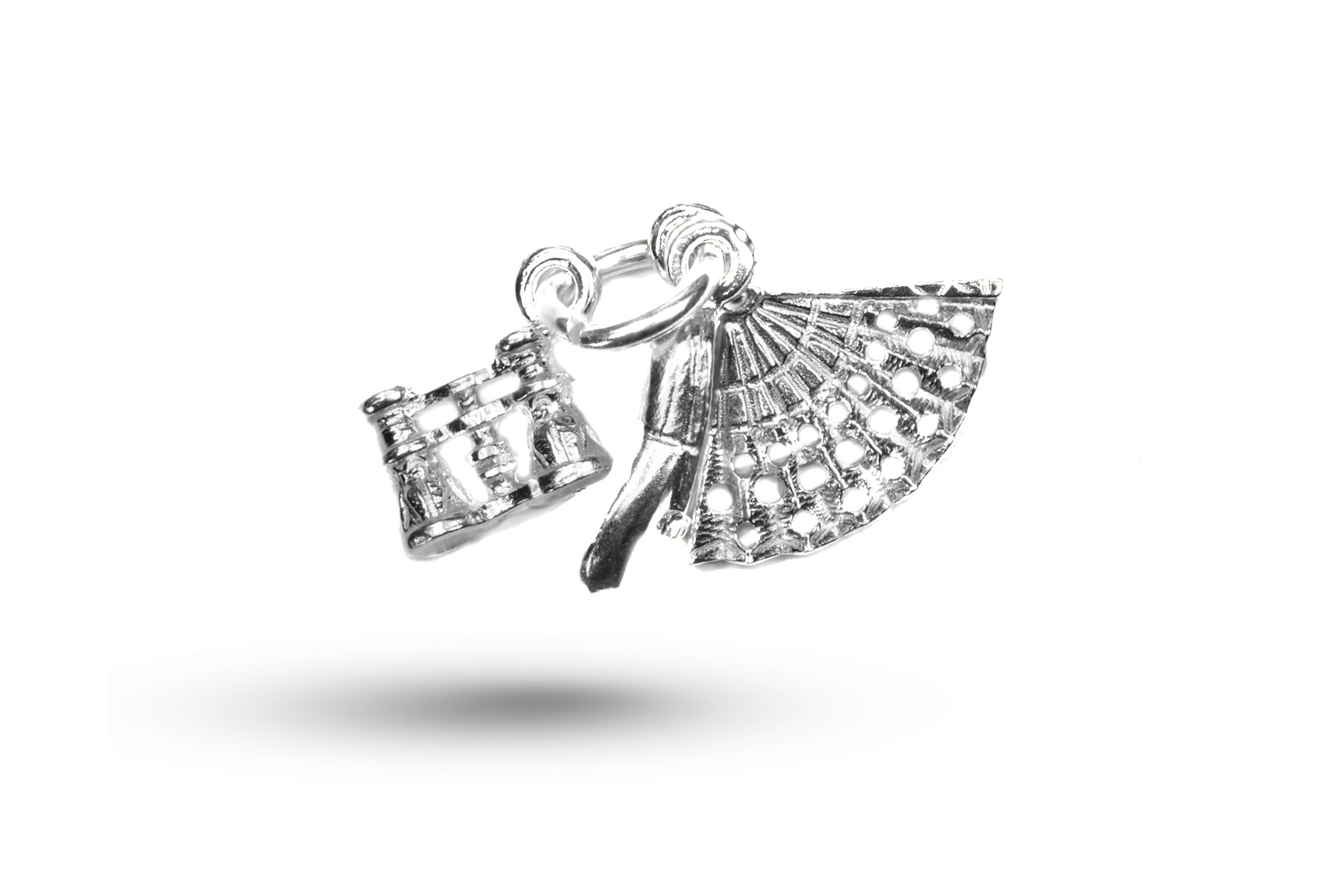 Luxury white gold ballet set 2 charm.