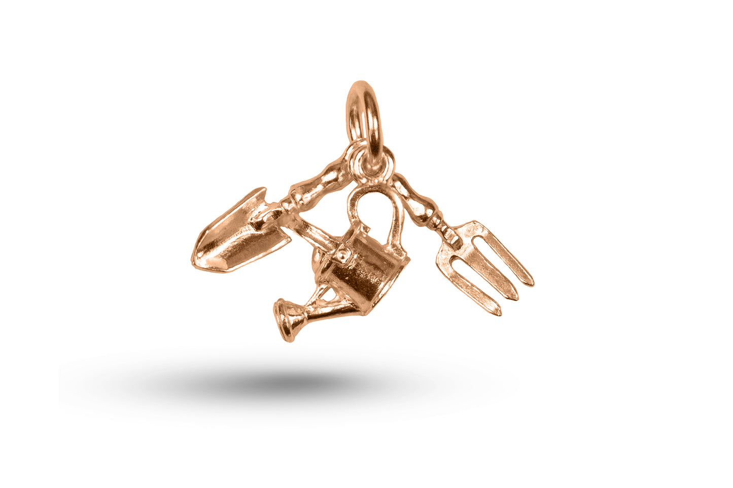 Rose gold Gardening Set 2 charm.