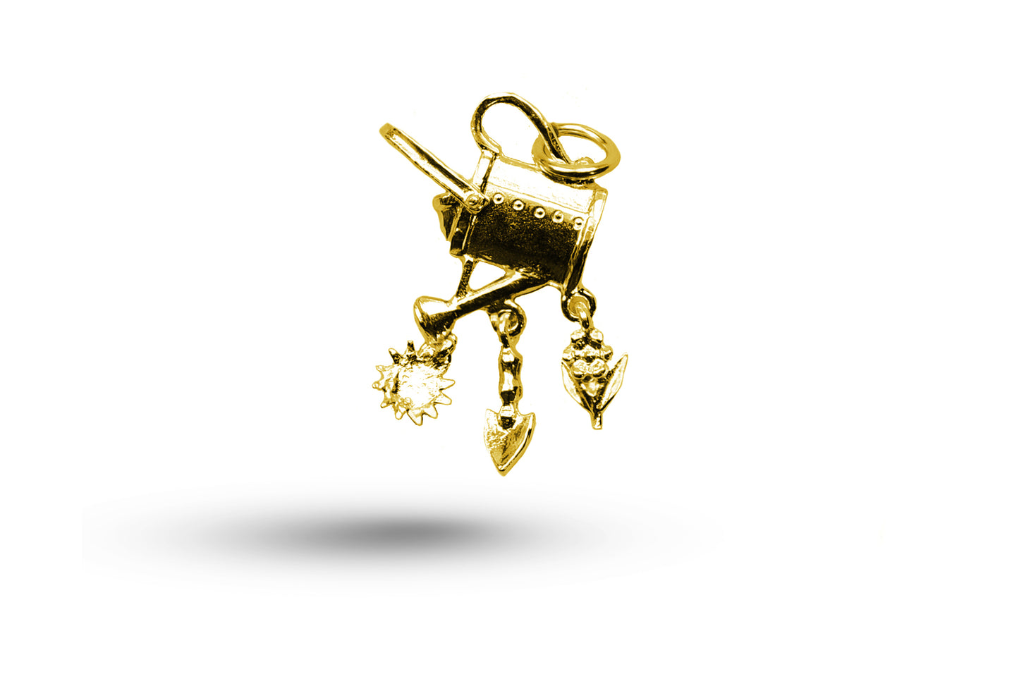 Yellow gold Watering Can Set charm.