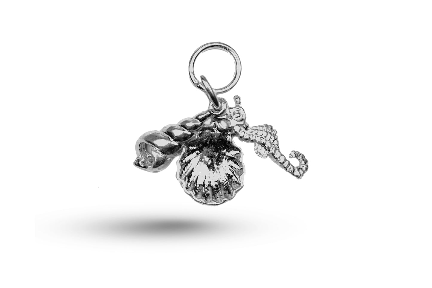 White gold Seaside Set charm.