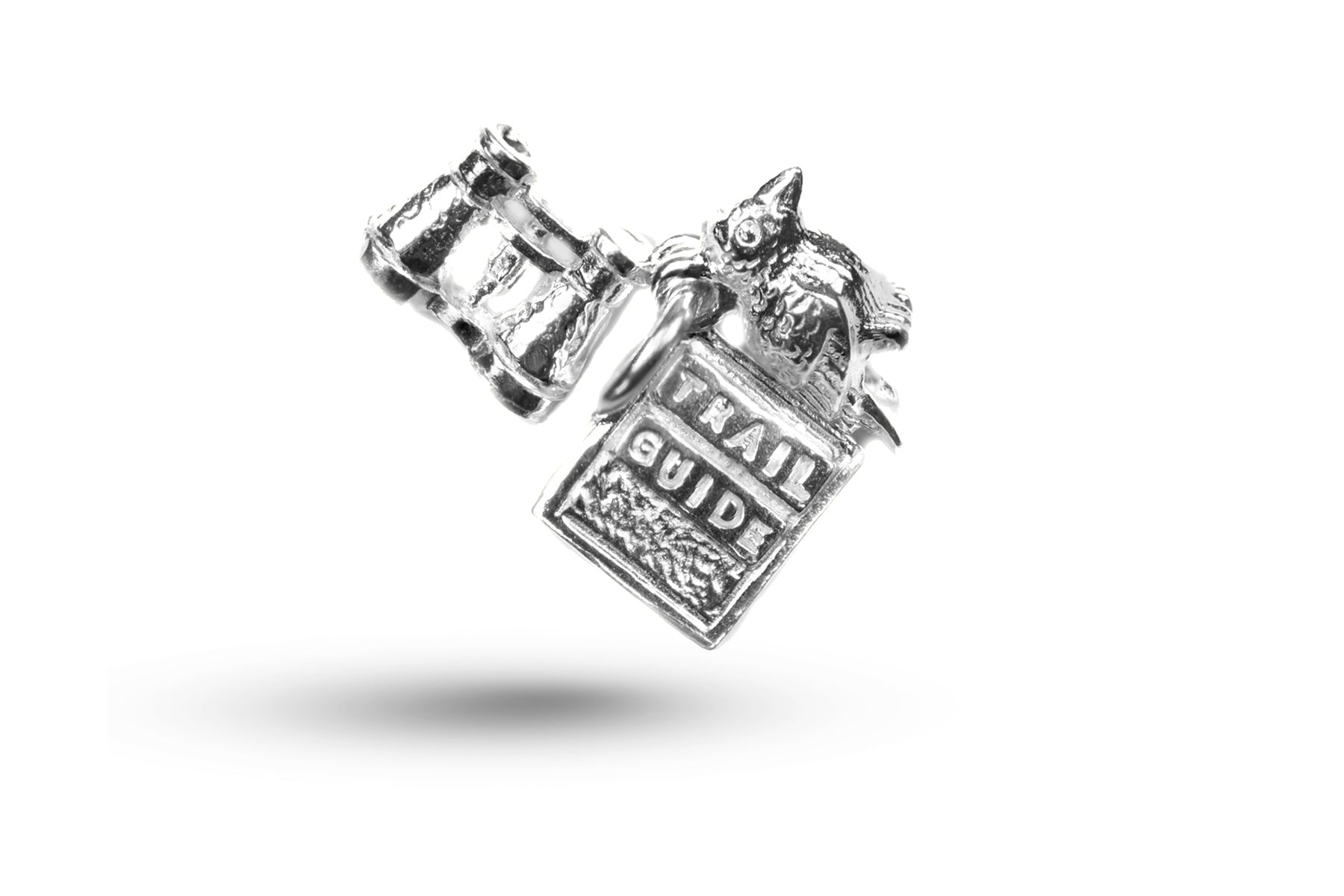 Luxury white gold birding set charm.