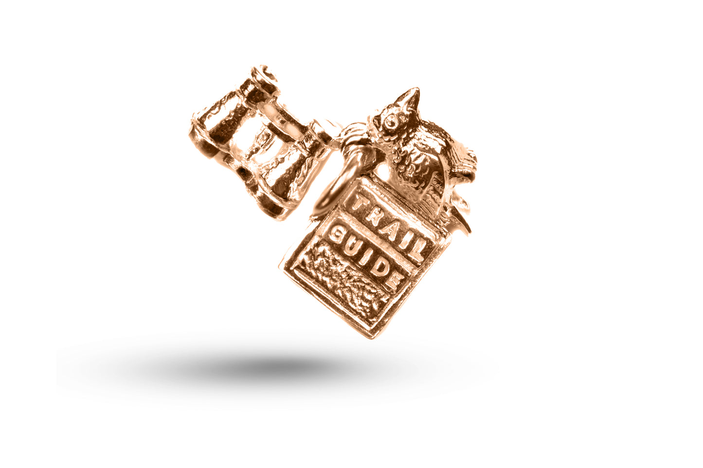 Luxury rose gold birding set charm.