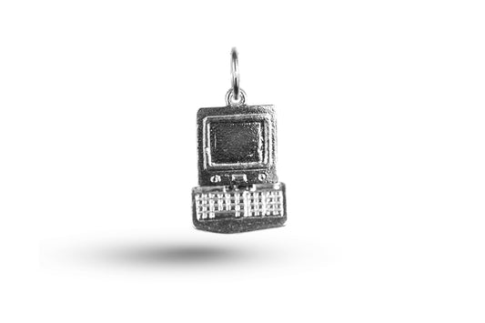 Luxury white gold Computer charm.