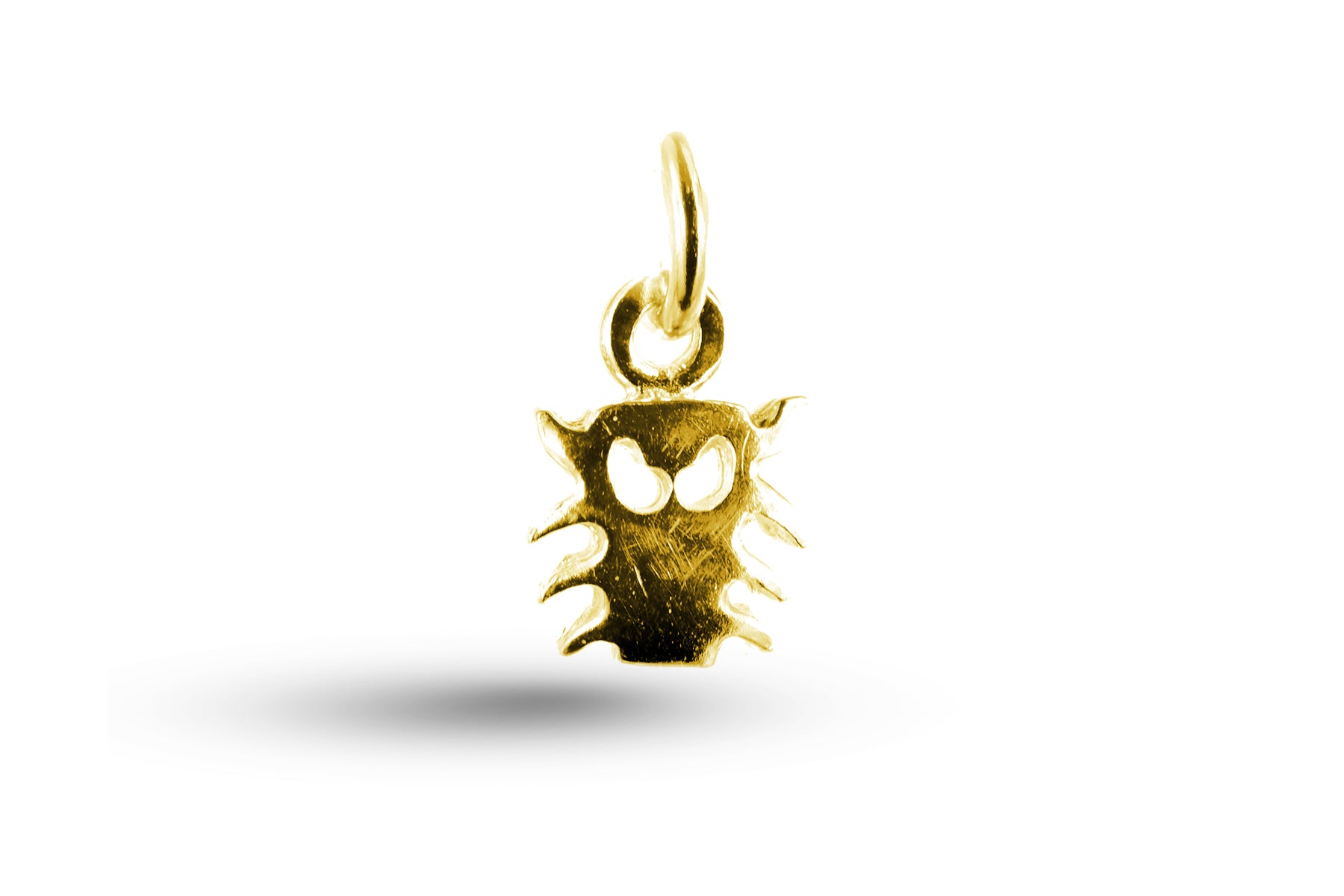 Yellow gold Computer Bug charm.