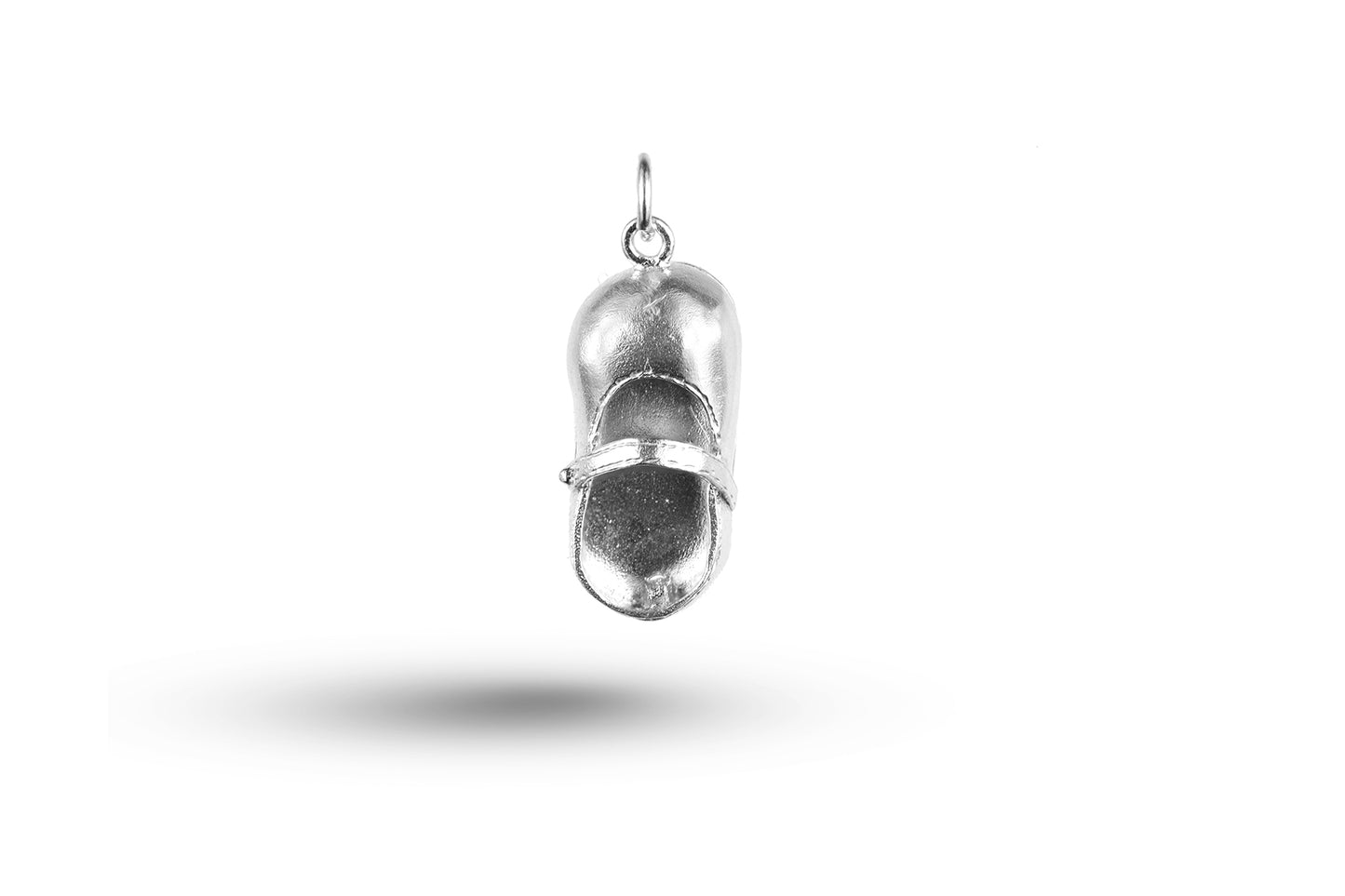 Luxury white gold baby's shoe charm.