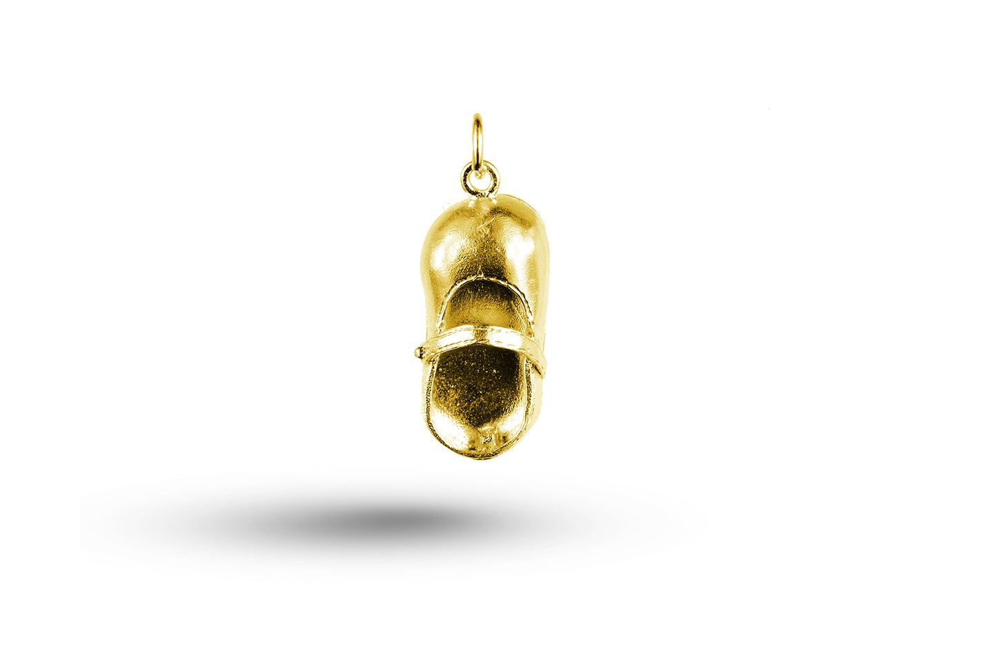 Luxury yellow gold baby's shoe charm.