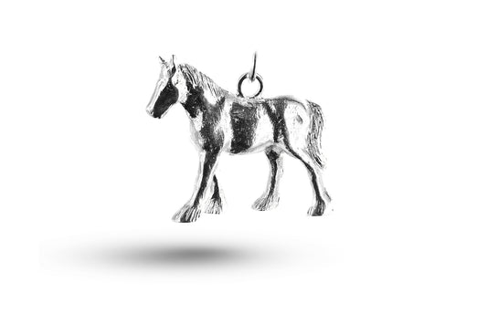 Luxury white gold Carthorse charm.