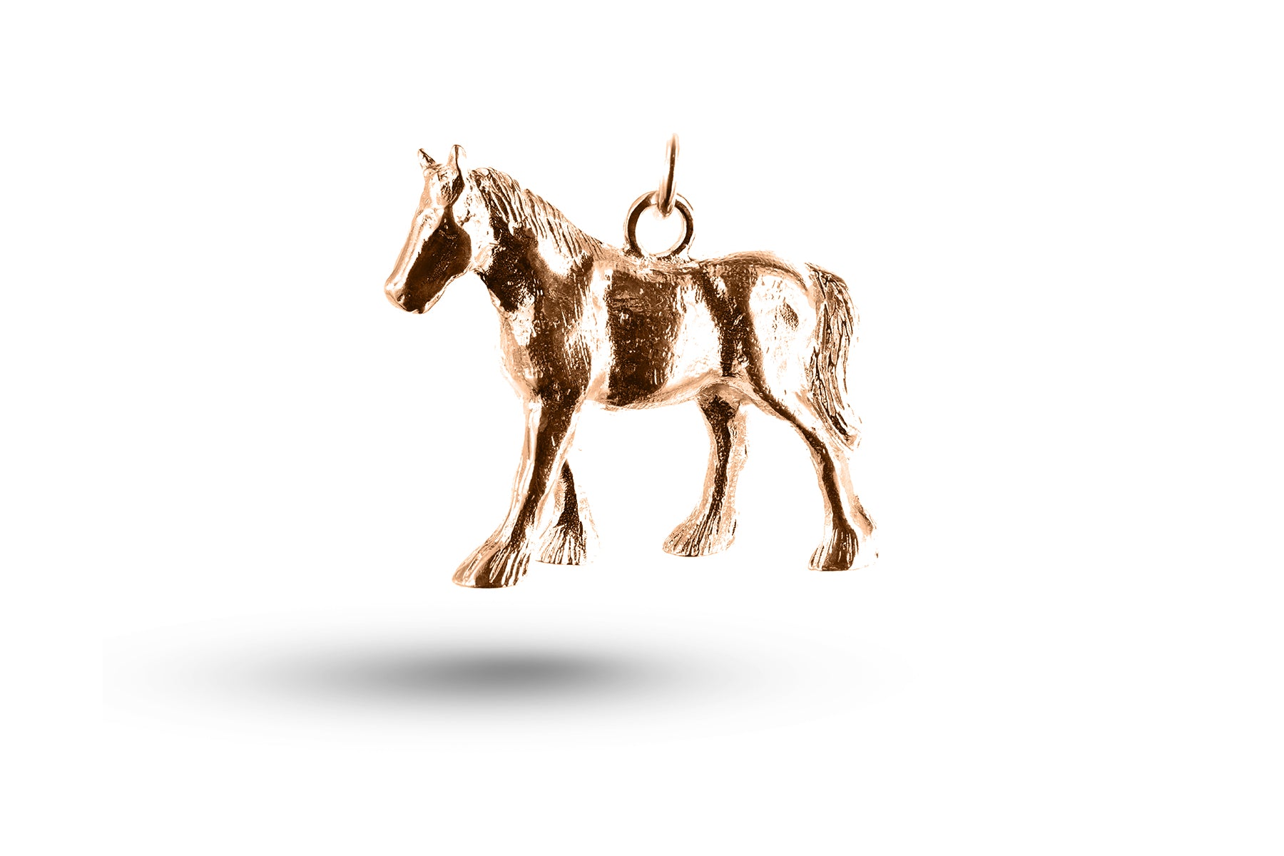 Luxury rose gold Carthorse charm.