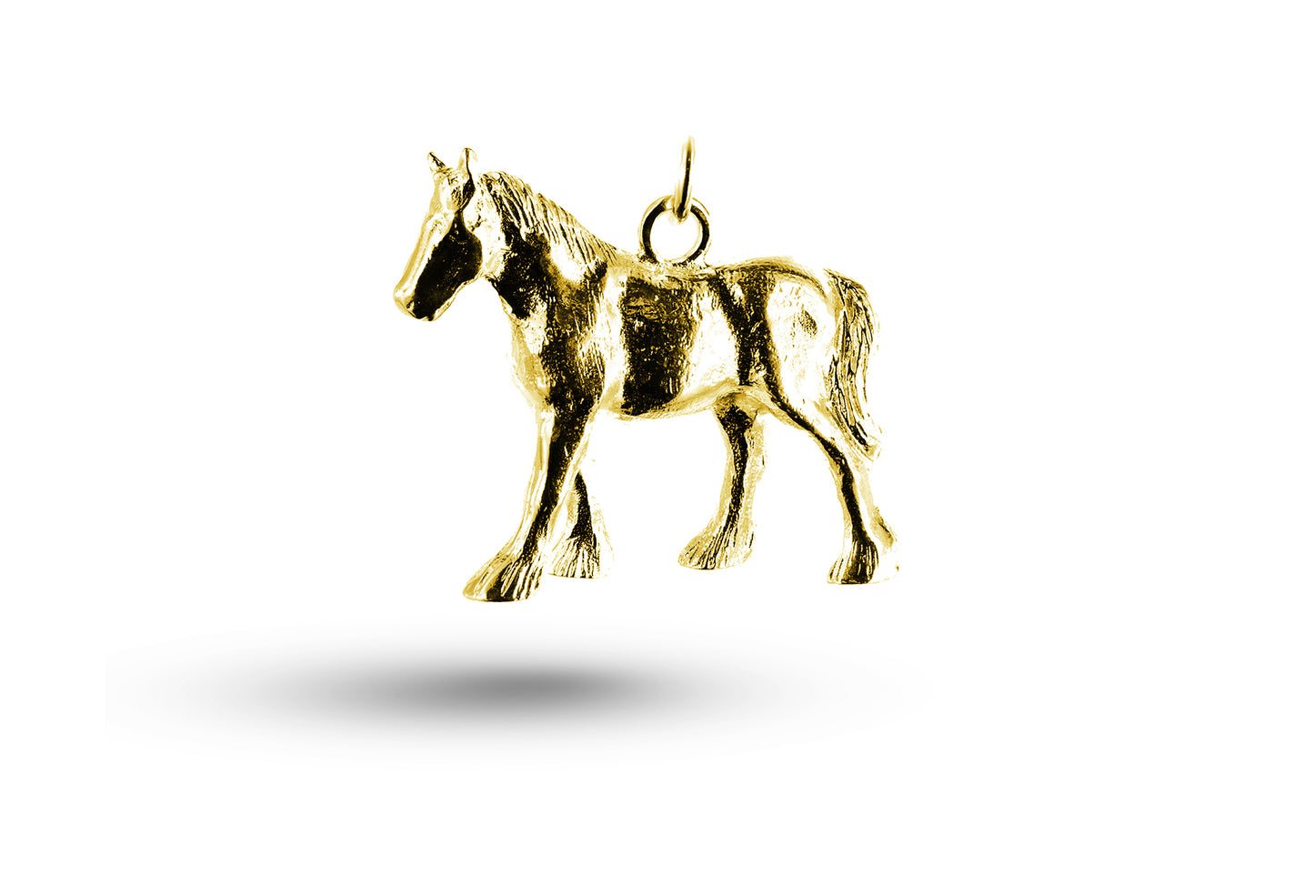 Luxury yellow gold Carthorse charm.
