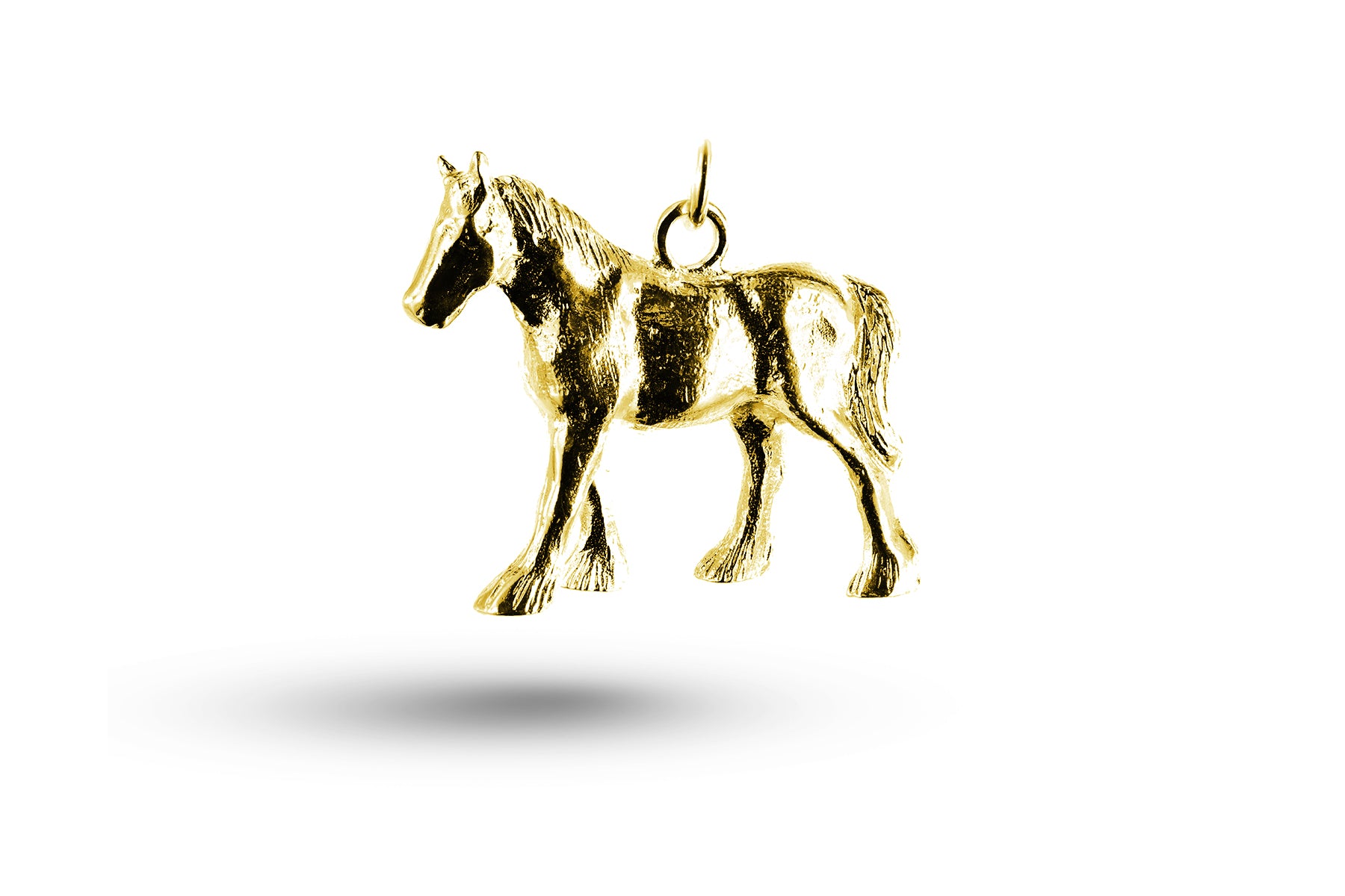 Luxury yellow gold Carthorse charm.