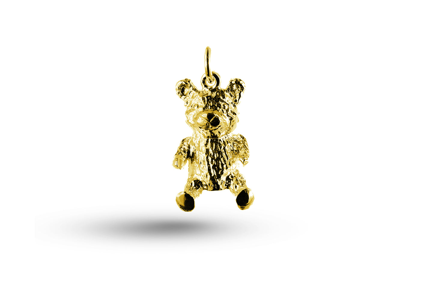 Yellow gold Heavy Sitting Teddy charm.