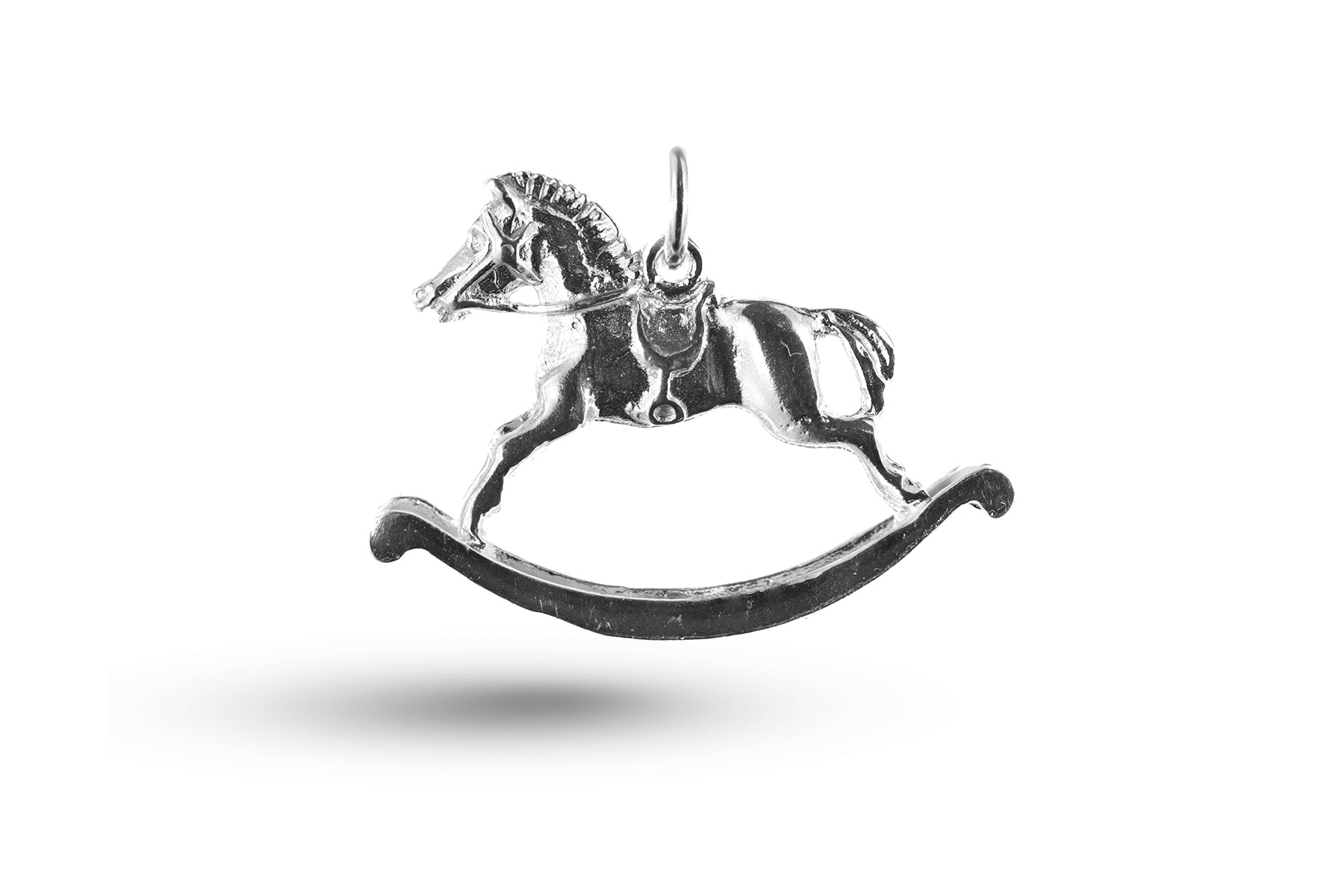 White gold Childs Rocking Horse charm.