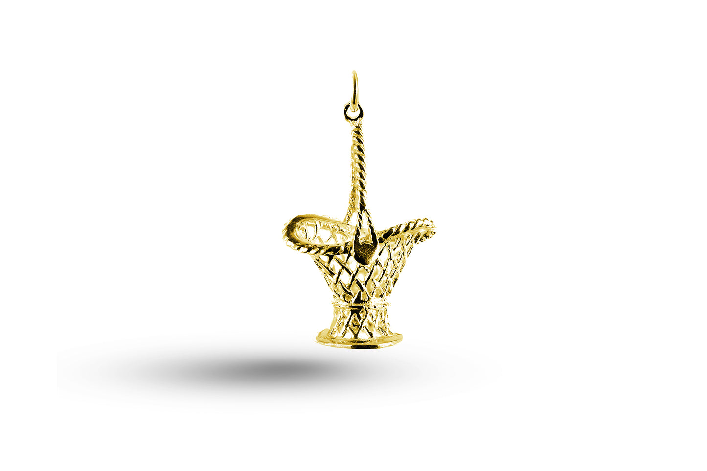 Yellow gold Flower Basket charm.