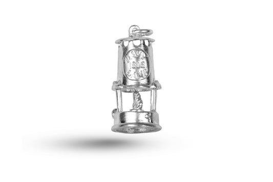 White gold Davy Miners Lamp charm.