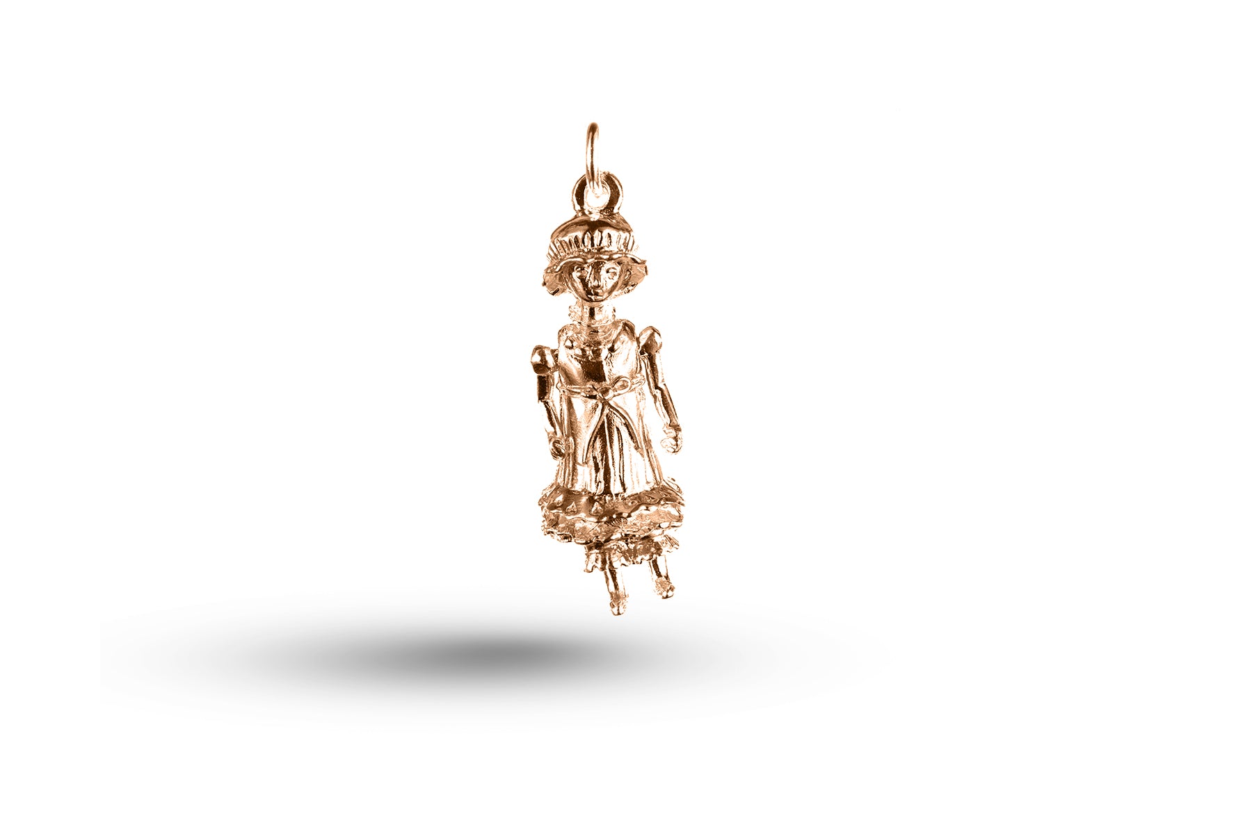 Rose gold Old Fashioned Girl charm.