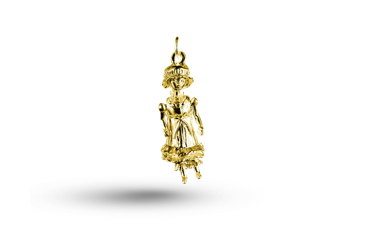 Yellow gold Old Fashioned Girl charm.